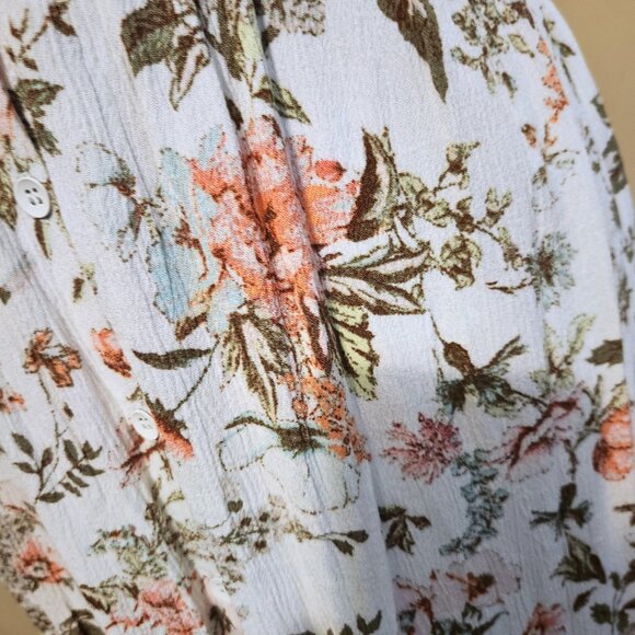 Frye White Floral Maxi Dress | Split Front | Prairie Revival | Size XL - Picture 5 of 12